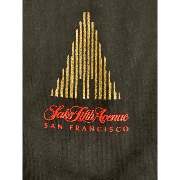 Vintage Saks Fifth Avenue San Francisco Sweatshirt Black Hanes XL 80 90 Crewneck - Picture 3 of 5
